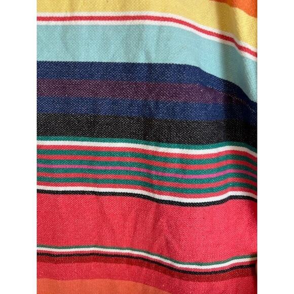 Uncle Frank Dress Womens Size Small Multicolor Stripe Western Fringe Cotton - Picture 4 of 10